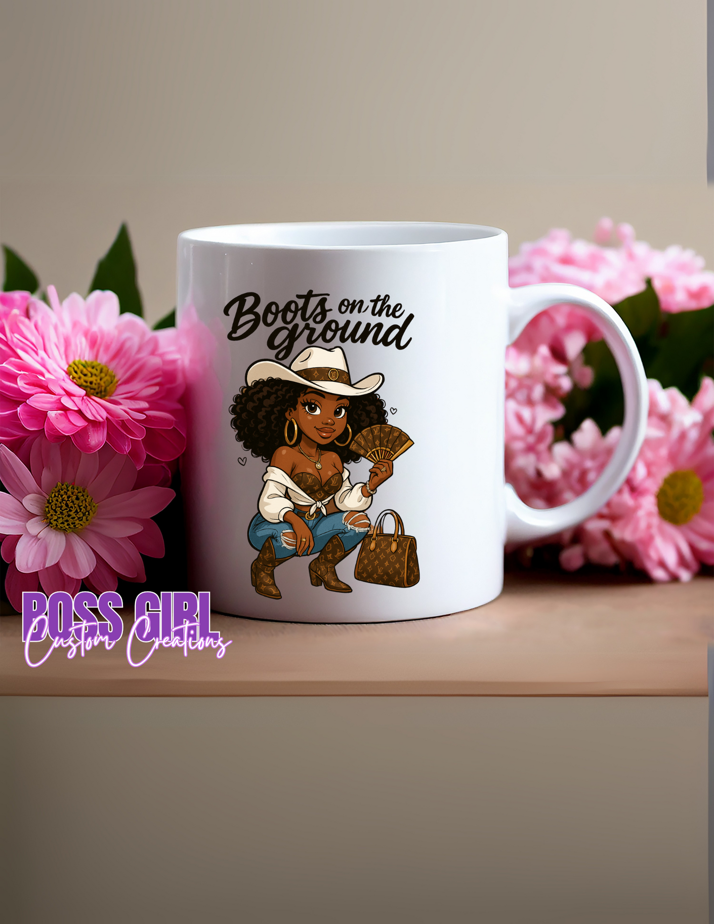 Boots on the Ground Glam Mug – For the Bold, Beautiful & Always Ready Boss Babe