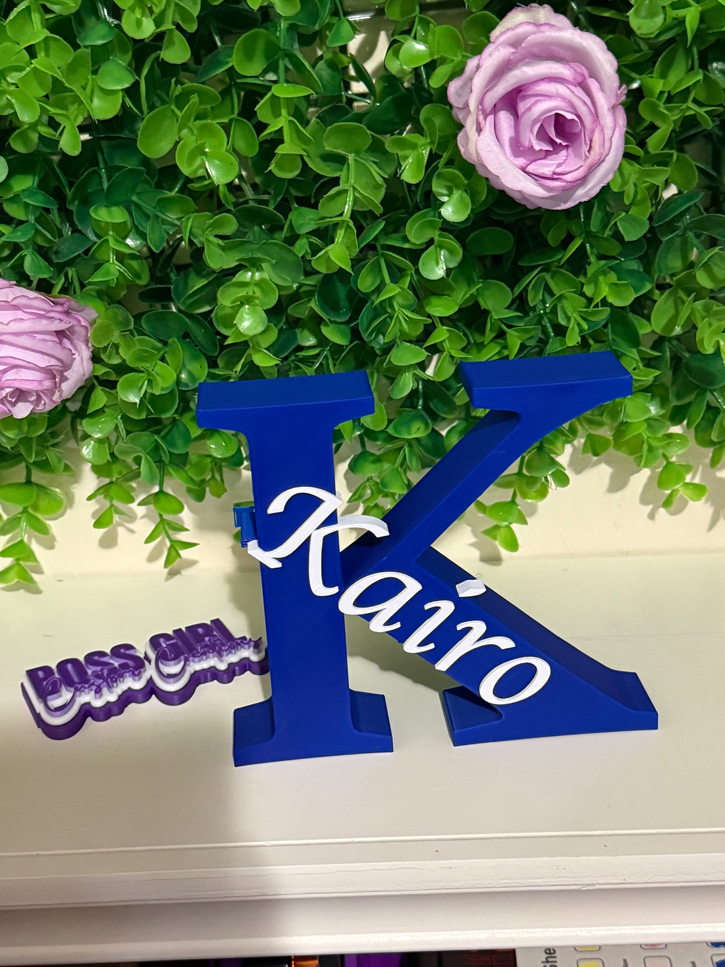 Custom 3D Name Letter Stand | Personalized Initial Decor | Custom Name Sign | Nursery, Birthday & Event Table Decor | 4.5”, 6”, 8”