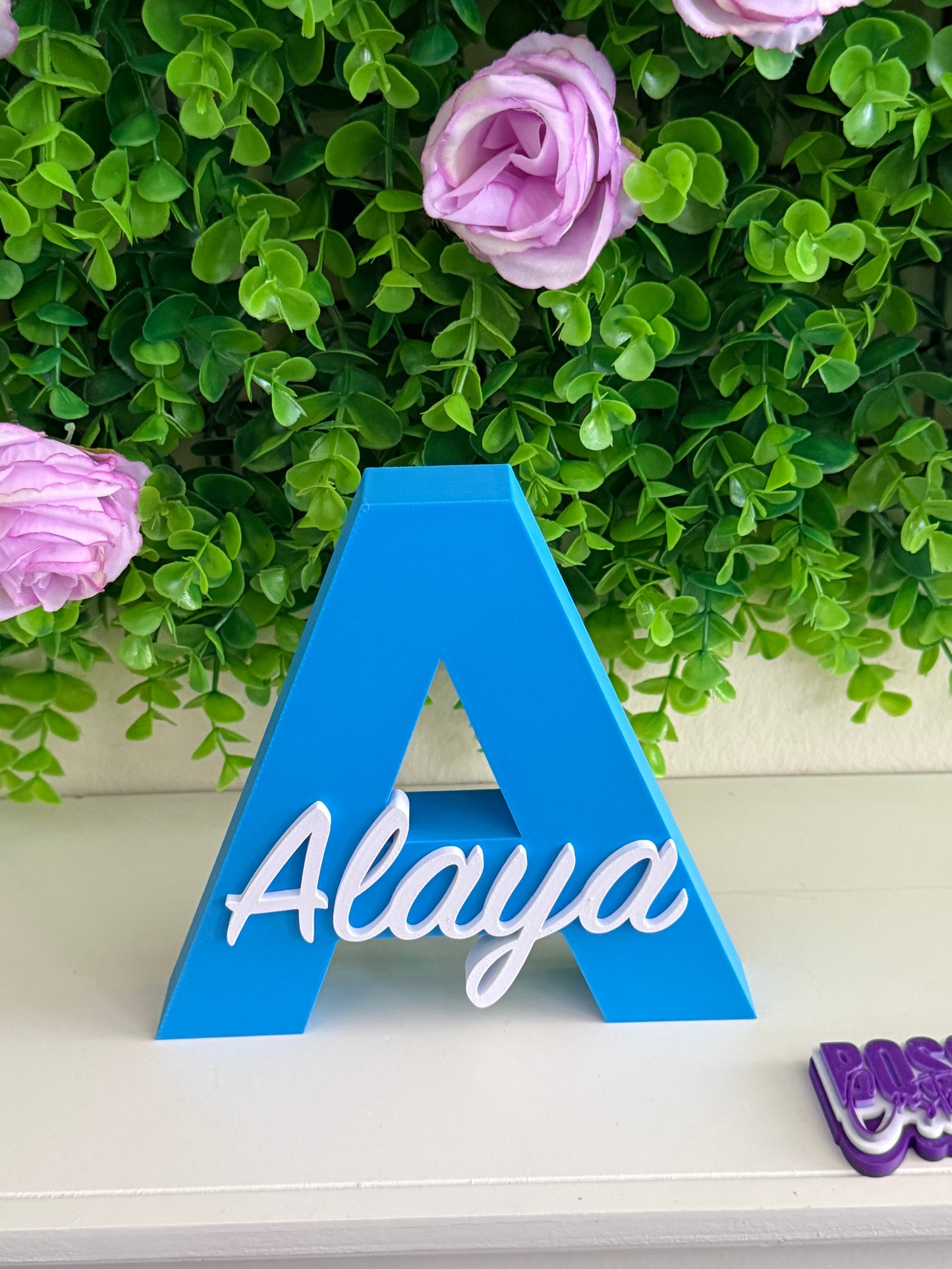 Custom 3D Name Letter Stand | Personalized Initial Decor | Custom Name Sign | Nursery, Birthday & Event Table Decor | 4.5”, 6”, 8”