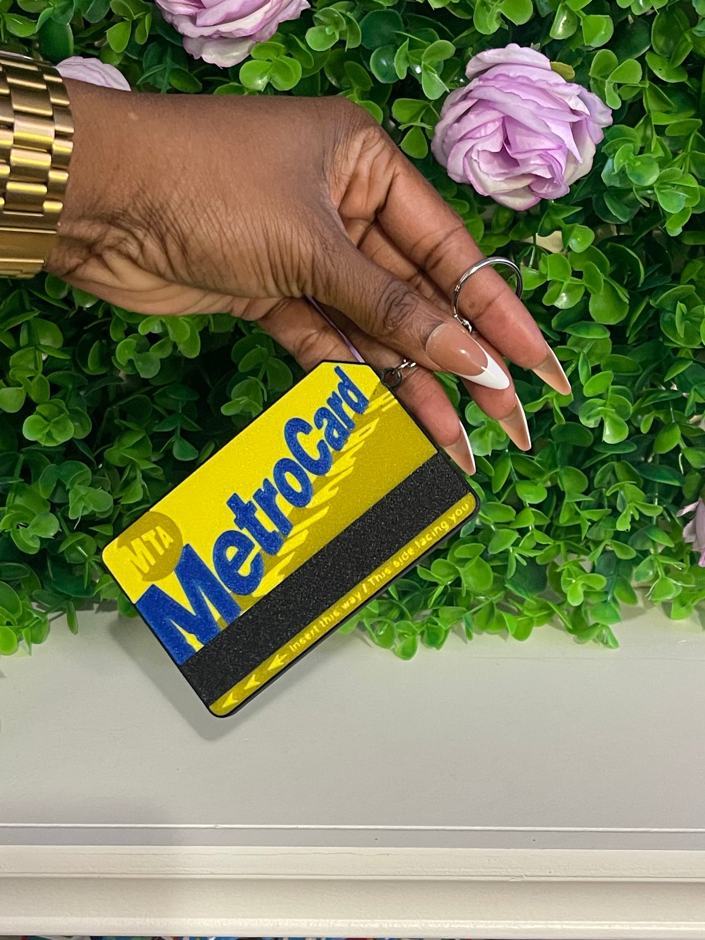 MetroCard inspired Omni card holder bag charms/ keychains