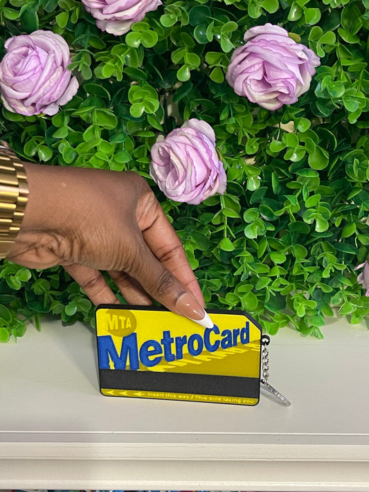 MetroCard inspired Omni card holder bag charms/ keychains