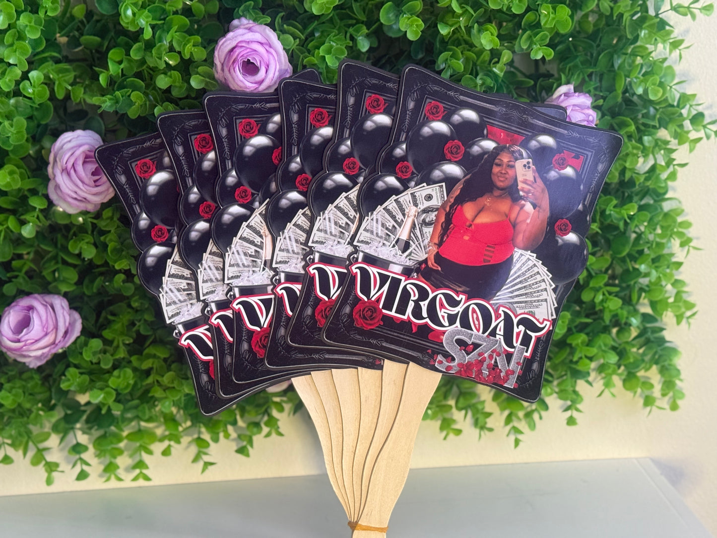 Custom Birthday Hand Fans | Personalized Photo Party Fans | Birthday Weekend Party Favors | Girls Trip Accessories | Birthday Celebration Fans