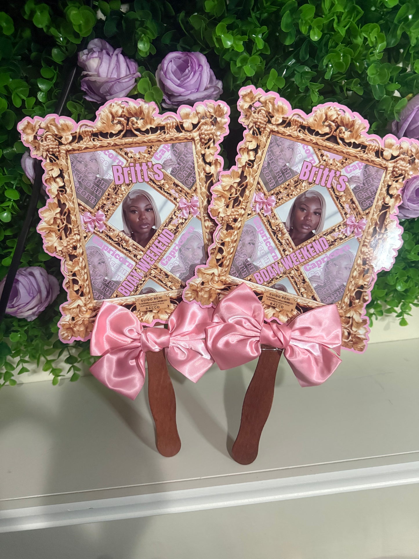 Custom Birthday Hand Fans | Personalized Photo Party Fans | Birthday Weekend Party Favors | Girls Trip Accessories | Birthday Celebration Fans