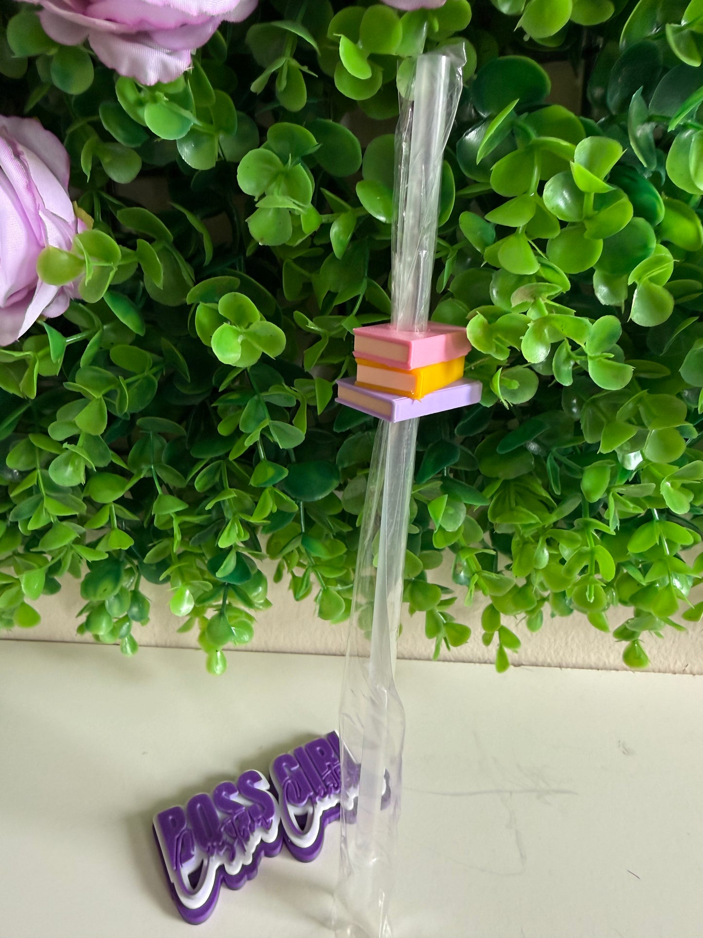 Large Pencil Bow Straw Topper | Cute Tumbler Straw Charm | Stanley Cup Accessory | 3D Printed Drink Topper | Cup Straw Decoration