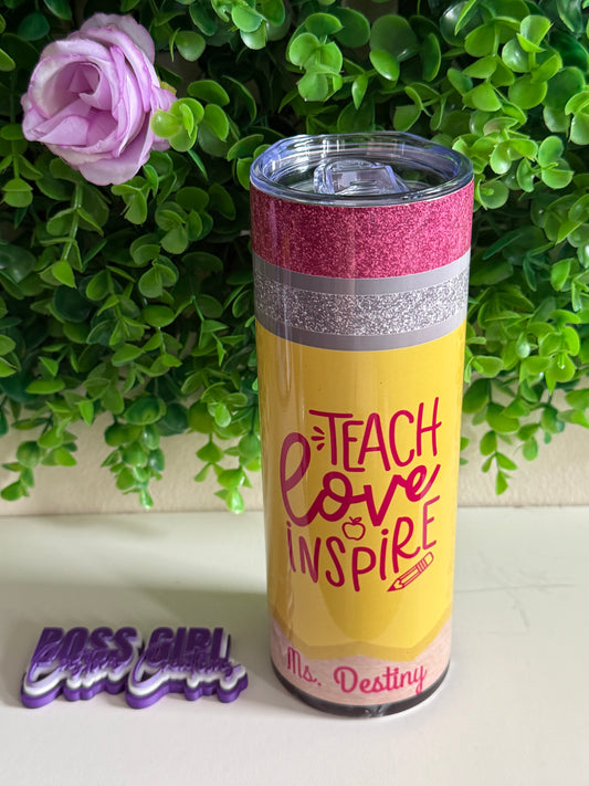 Pencil Inspired 20 oz Skinny Tumbler