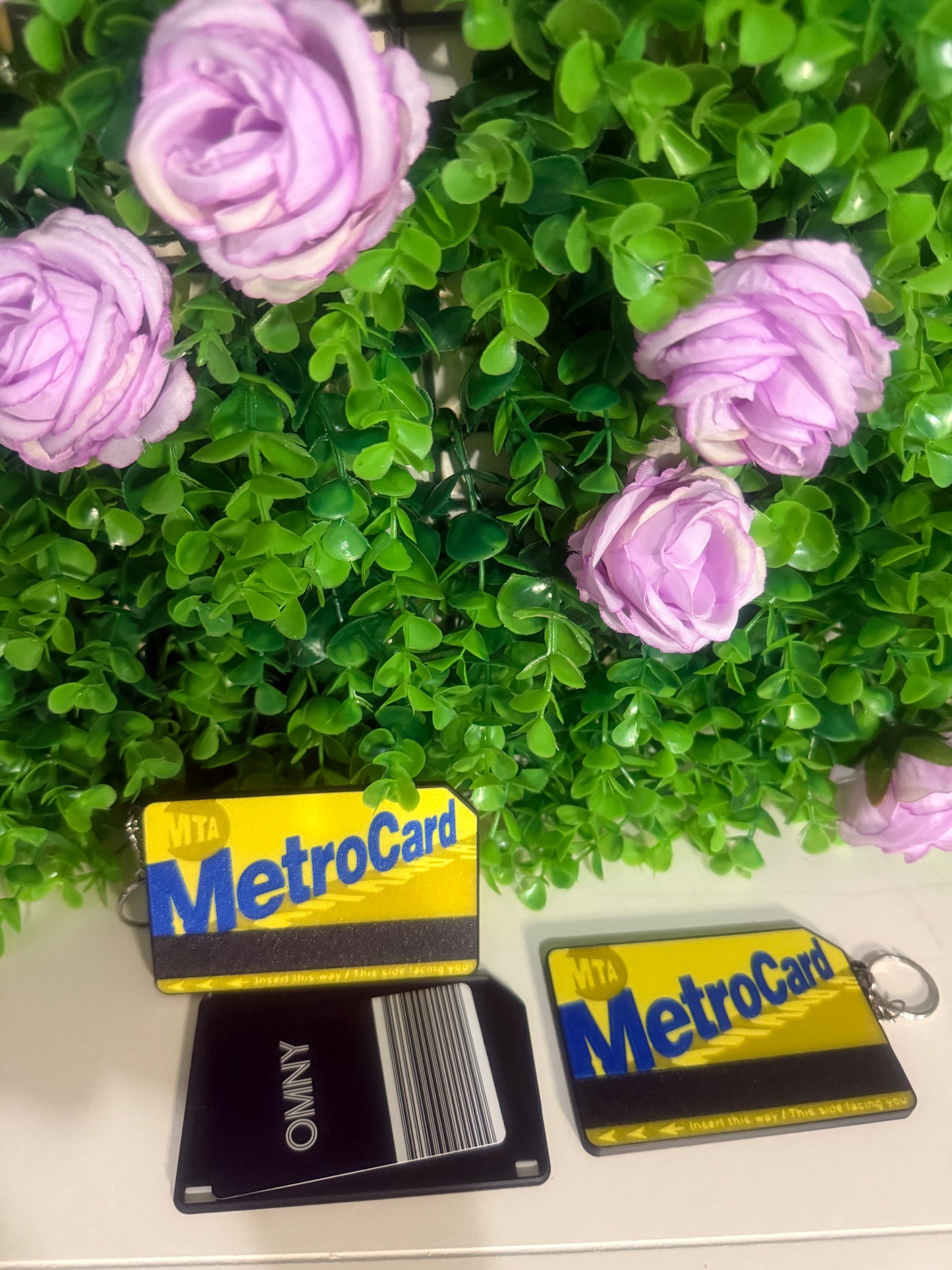 MetroCard inspired Omni card holder bag charms/ keychains