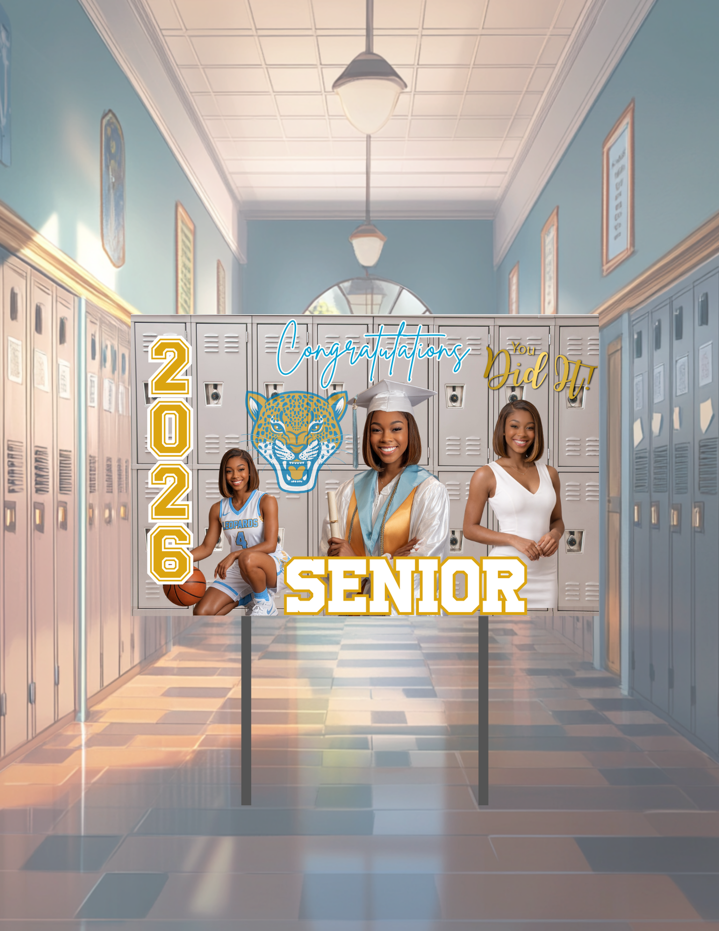 Senior Graduation Yard Sign | Custom Photo Yard Sign | Class of 2026 Lawn Sign | Personalized Graduation Party Decoration